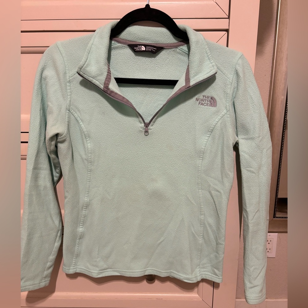 North Face fleece Half Zip Green Glacier jacket XS
